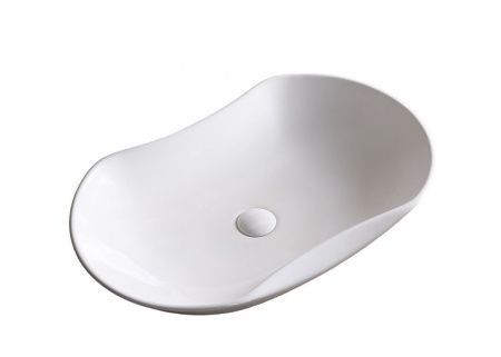 Раковина из сантехнического фарфора Cerutti SPA CR7031 70х40 накладная цвет белый без отверстий под смеситель