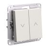Выключатель 2-клавишный для жалюзи 10А Systeme Electric AtlasDesign (АтласДесигн) ATN000219
