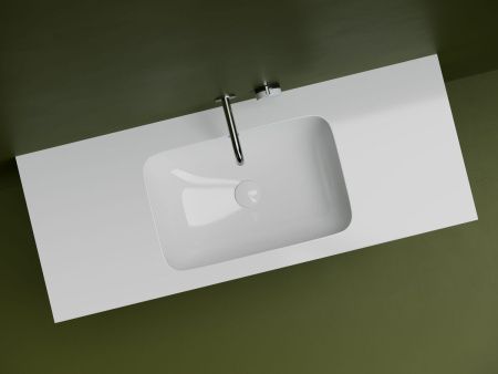 Раковина из сантехнического фарфора Ceramica Nova ELEMENT CN7018 50х40 встраиваемая цвет белый без отверстий под смеситель