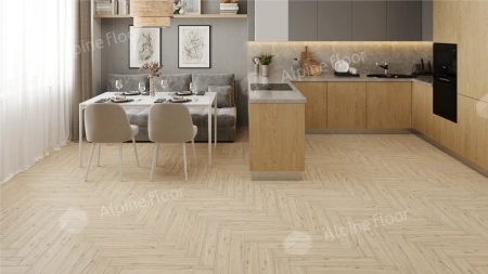 Ламинат Alpine Floor Herringbone 12 Pro New LF106-01 Дуб Лион толщина 1.2 см 34 класс 606х101