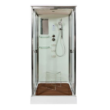 Душевая кабина AvaCan V8015 80х80 квадратная с крышей ориентация универсальная