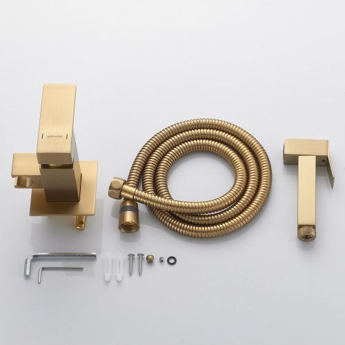 Гигиенический душ со смесителем Shevanik S127G золотой сатин - фото 4