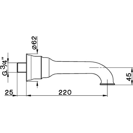 Излив Cisal AR00024221 хром