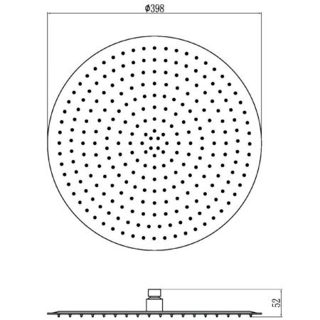 Верхний душ Savol S-000Y16 хром