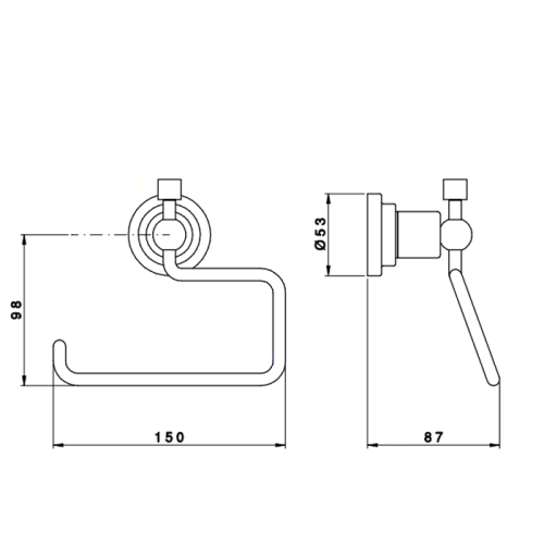 Бумагодержатель Nicolazzi Monte Croce 1492CR27 - фото 2