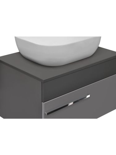 Тумба под раковину Runo ВУДЛАЙН 00-00004898 70х50 подвесная цвет серый - фото 3