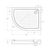 Душевой поддон акриловый Cezares TRAY-A-RH-100/80-550-15-W-R 100х80 белый с ножками
