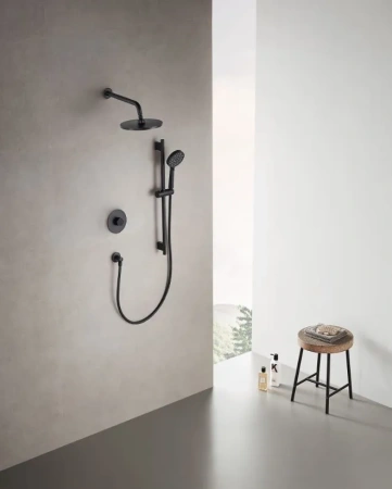 Душевая система Arrow AG3732MB-1 встраиваемая в стену цвет черный с термостатом