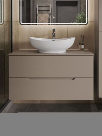 Тумба с раковиной Orange Line Li-100TuLMDF+B08-585W 100х50