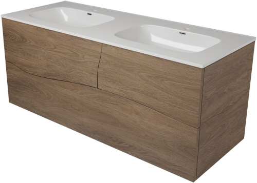 Тумба под раковину Allen Brau Glority 1.35004.NW 121х47х52 подвесная цвет темное дерево - фото 2