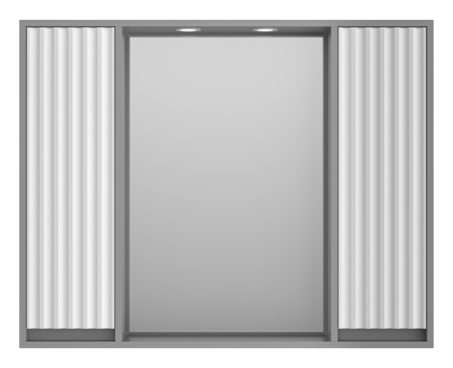 Зеркало-шкаф Brevita Balaton BAL-04100-01-01 98х14х80 подвесной цвет белый/серый - фото 2 Зеркало-шкаф Brevita Balaton BAL-04100-01-01 98х14х80 подвесной цвет белый/серый - фото 2