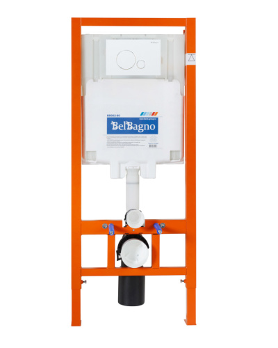 Комплект унитаз с инсталляцией с клавишей смыва BelBagno TRE BB8001CHR/SC/BB002-80/BB014-SR-BIANCO - фото 2