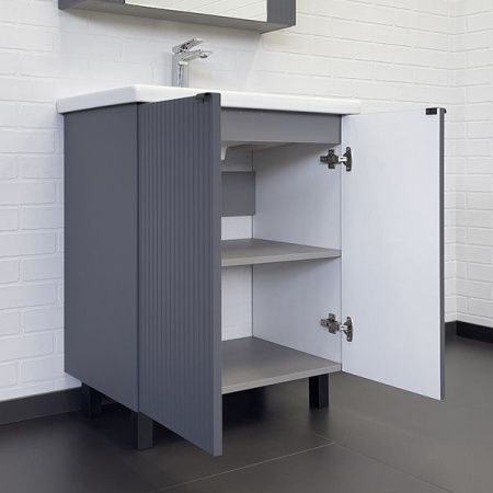 Тумба с раковиной Comforty Лима 00-00013686CF 70х50 напольная цвет черный