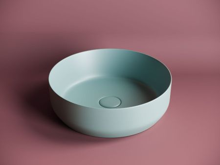 Раковина из сантехнического фарфора Ceramica Nova ELEMENT CN6022MLG 40х40 накладная цвет зеленый без отверстий под смеситель