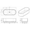 Ванна из полимерного материала Knief Solid Surface 70003090 170х75 встраиваемая прямоугольная