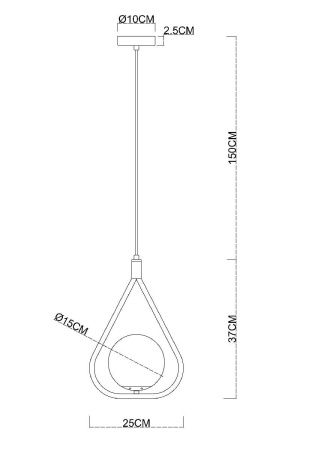 Светильник подвесной Arte Lamp MATISSE (МАТИССЕ) A7764SP-1BK