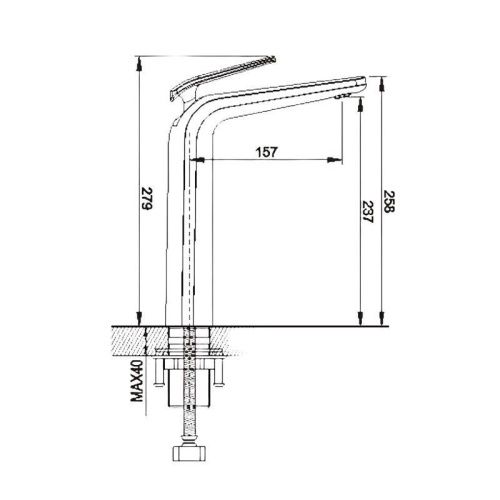 Смеситель Rose R3911F на раковину белый/хром - фото 3