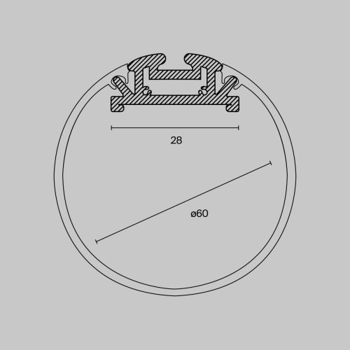 Алюминиевый профиль подвесной Maytoni Led Strip ALM-D60-S-2M - фото 2