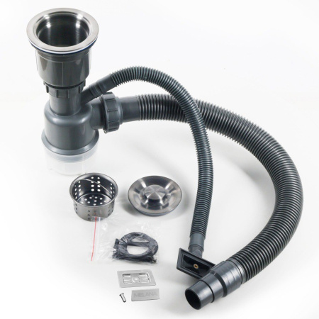 Кухонная мойка Melana ProfLine MLN-R44485HK+дозатор 44х49 цвет сатин поверхность матовая