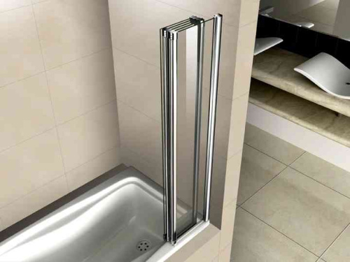 Душевая шторка на ванну Cezares PRATICO PRATICO-V-5-120/140-C-Cr 120х140 стекло прозрачное профиль хром глянцевый - фото 2