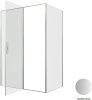 Душевой уголок Allen Brau Priority 3.31035.BA + 3.31044.BA 140х90 стекло прозрачное профиль серебро без поддона