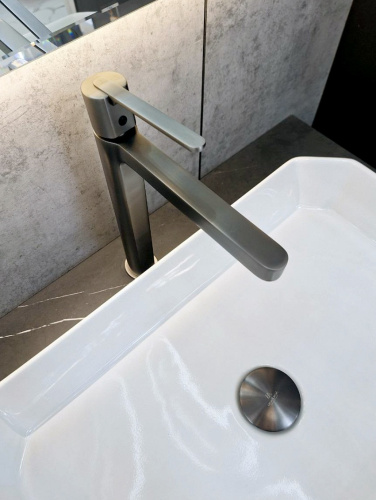 Смеситель для раковины AltroBagno Unione AltroBagnoUnione010222GM на столешницу оружейная сталь - фото 4