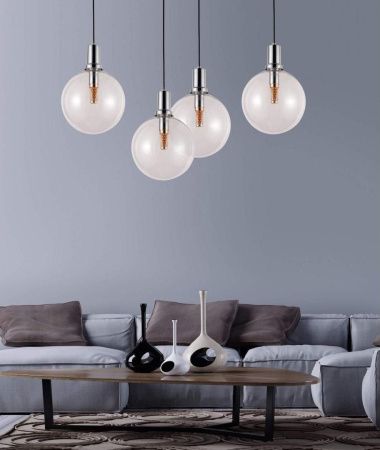 Светильник подвесной Lumina Deco Dorito (Дорито) LDP 1212-250 GY+CHR
