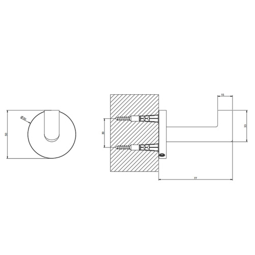 Крючок Gessi Tondo 63621#707 - фото 2