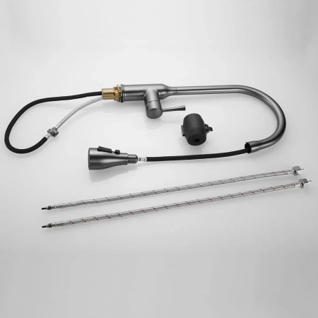 Смеситель для кухни Shevanik S163T на мойку оружейная сталь