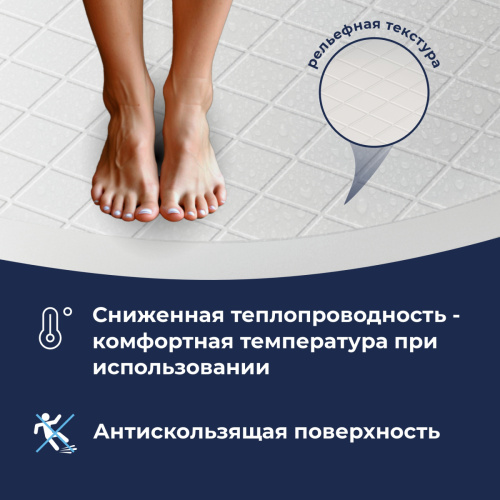 Душевой поддон из стеклопластика RGW SMC-стеклопластик 57350199-01 90х90 белый с ножками - фото 3