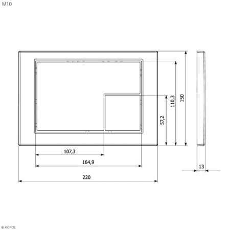 Клавиша смыва механическая KK POL M10 SPP/374/WS/K цвет оружейная сталь