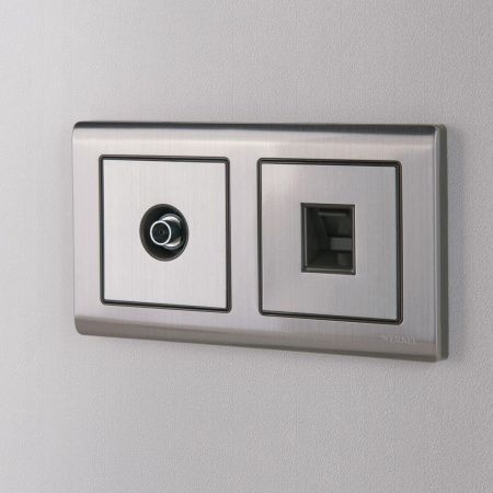 Розетка Ethernet RJ-45 Werkel Глянцевый никель 4690389158247