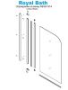 Душевая шторка на ванну Royal Bath BV RBBV814 80х150 стекло рифленое профиль хром ориентация правая