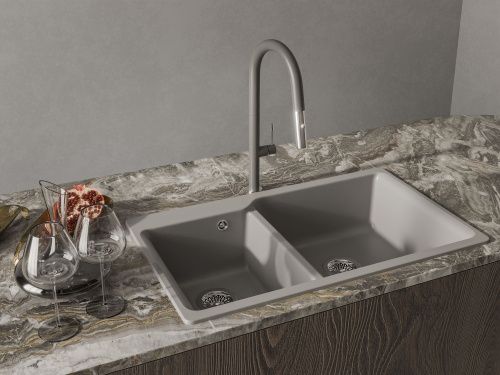 Смеситель для кухни Rivelato 3972500 grigio cromo на мойку хром/серый - фото 3