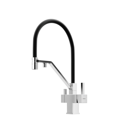 Смеситель для кухни Sancos Loro SC4007CH на мойку хром/черный