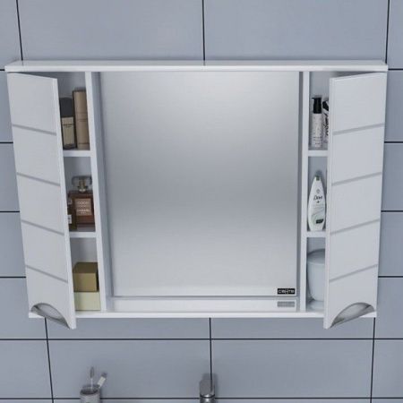 Зеркало-шкаф СанТа Родос 106018 100х70 подвесной цвет белый