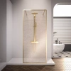 Душевая перегородка Veconi Korato KR90GL-110-10-C4 110х200 стекло рифленое профиль золото