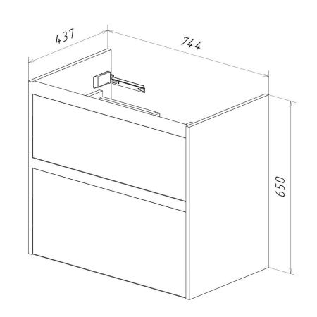 Тумба под раковину LeMark Combi LM03C80T-dub 70х40 напольная цвет бежевый/белый