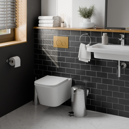 Комплект сантехническая инсталляция с клавишей смыва Iberica Blanca INOX-O IB001.815