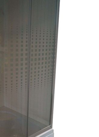 Душевой уголок Parly Z9111 90х90 стекло с рисунком профиль хром с поддоном