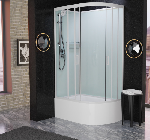 Душевая кабина Frank 136009 120х80 без крыши ориентация левая - фото 2 Душевая кабина Frank 136009 120х80 без крыши ориентация левая - фото 2