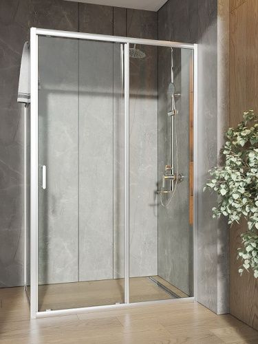 Душевой уголок Orange E23-12080TCR 120х80 стекло прозрачное профиль хром без поддона - фото 3