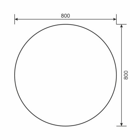 Зеркало с подсветкой и антизапотевателем Uperwood Modul 2949345681 80х80 подвесное