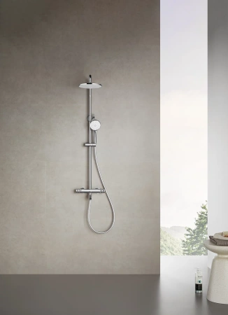 Душевая стойка Arrow AG3317SHU1CP настенная цвет хром с термостатом
