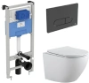 Комплект унитаз с инсталляцией с клавишей смыва Aquanet Cetus 00323467 подвесной