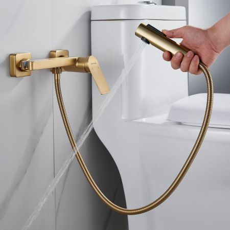 Гигиенический душ со смесителем Shevanik S4105G-1 золото