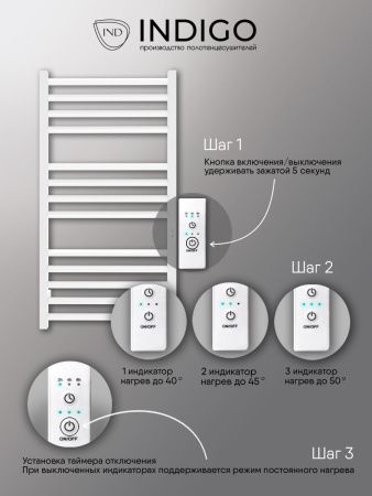 Полотенцесушитель электрический Indigo Attic Romb LСLATCRE100-50WMRt 55х100 белый