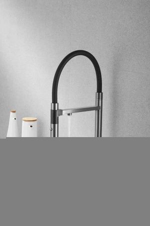 Смеситель для кухни Rose R958T на мойку оружейная сталь