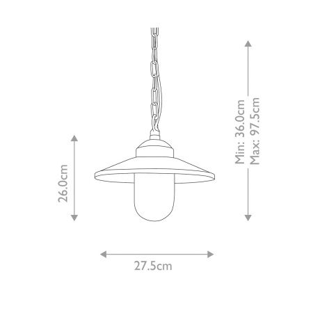 Уличный подвесной светильник Elstead Lighting Klampenborg (Клампенборг) KLAMPENBORG8