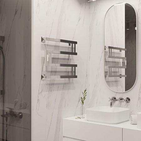 Полотенцесушитель электрический Indigo Muza DGM40-50Rt 50х45 хром